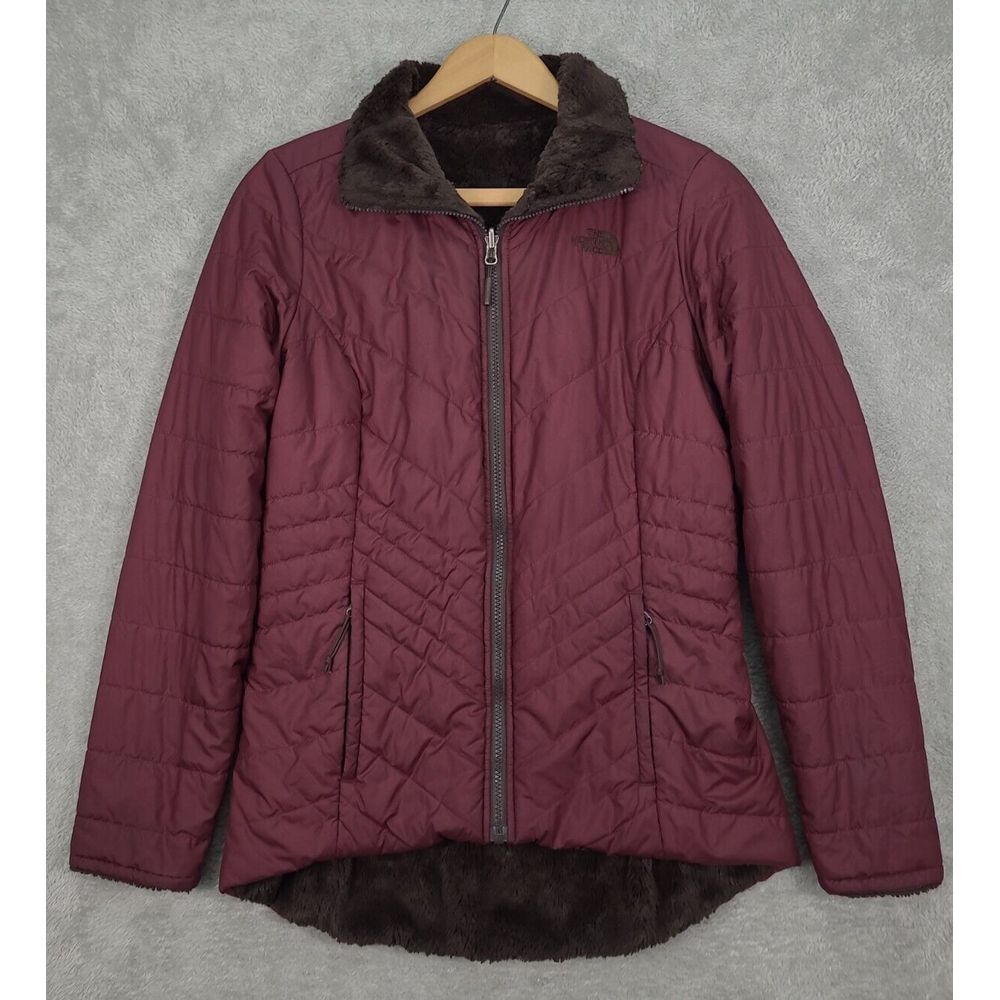 The North‎ Face Mossbud Reversible Jacket, Purple & Brown Sz Small